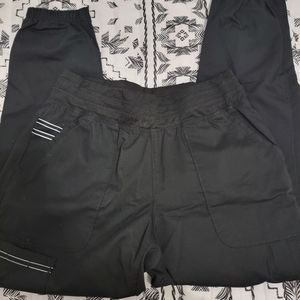 Womens black jogger scrub pants